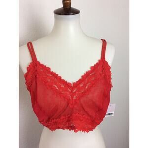 Savage x Fenty Lingerie Bra Lace Trim Swiss Dot Sheer